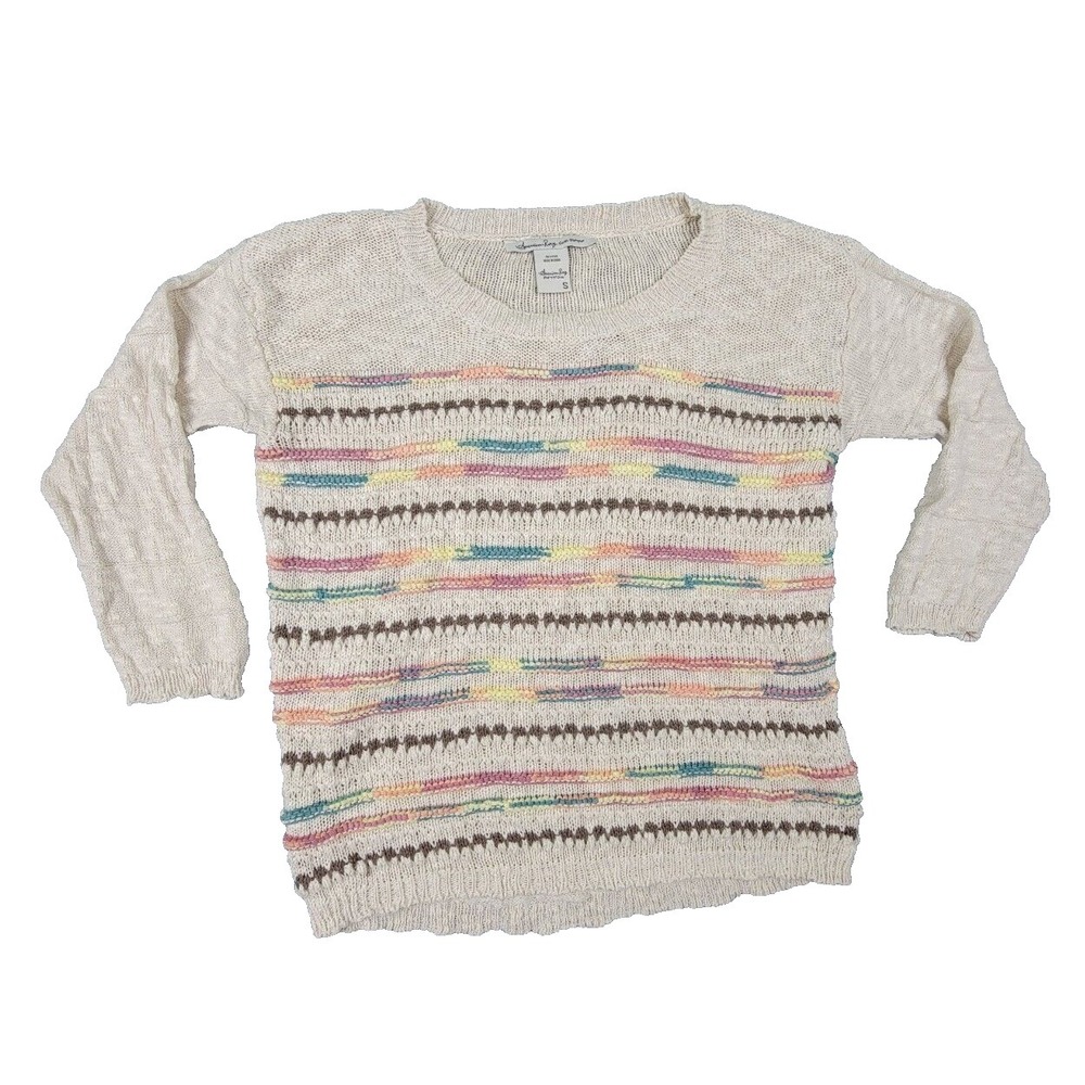 American Rag Women's Knit Sweater Size S Multicolor Cozy Stripe
